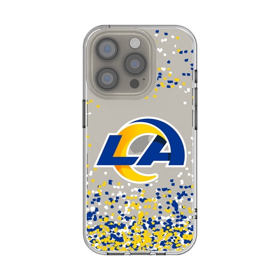 Los Angeles Rams iPhone Clear Case with Confetti Design