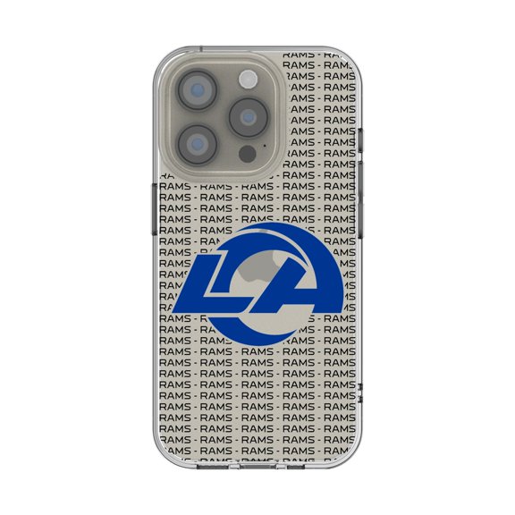 Los Angeles Rams iPhone Clear Text Backdrop Design Case