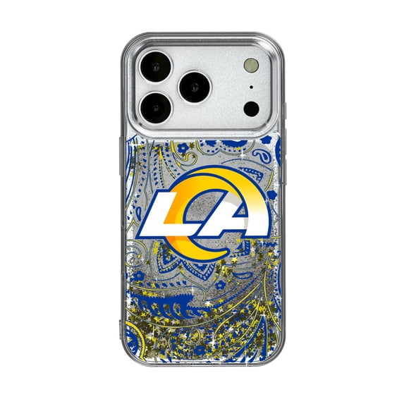 Los Angeles Rams iPhone Paisley Design Glitter Case