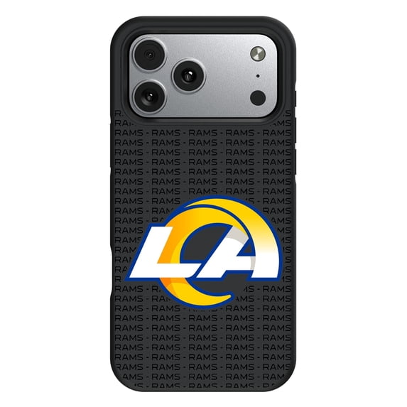 Los Angeles Rams iPhone Text Backdrop Design Bump Case