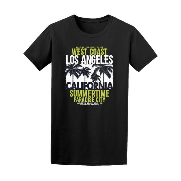 Los Angeles Summertime Paradise T-Shirt Men -Image by Shutterstock, Male Small