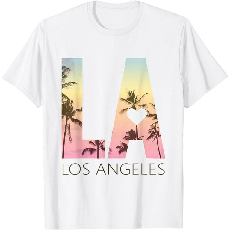 Los Angeles T-Shirt Sunset La Tee Shirt Los Angeles T-Shirt Sunset La Tee Shirt