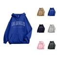 thumbnail image 1 of Los Angeles Zip Up Hoodies for Women 2025 Long Sleeve Full Zipper Graphic Hooded Sweatshirt with Pockets Jacket Coat, 1 of 3