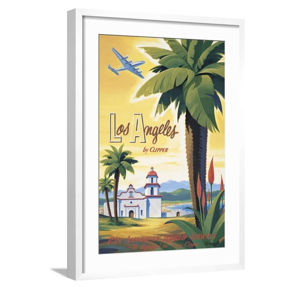 Los Angeles by Clipper Framed Art Print by Kerne Erickson, 16" x 24", Sold by Art.com