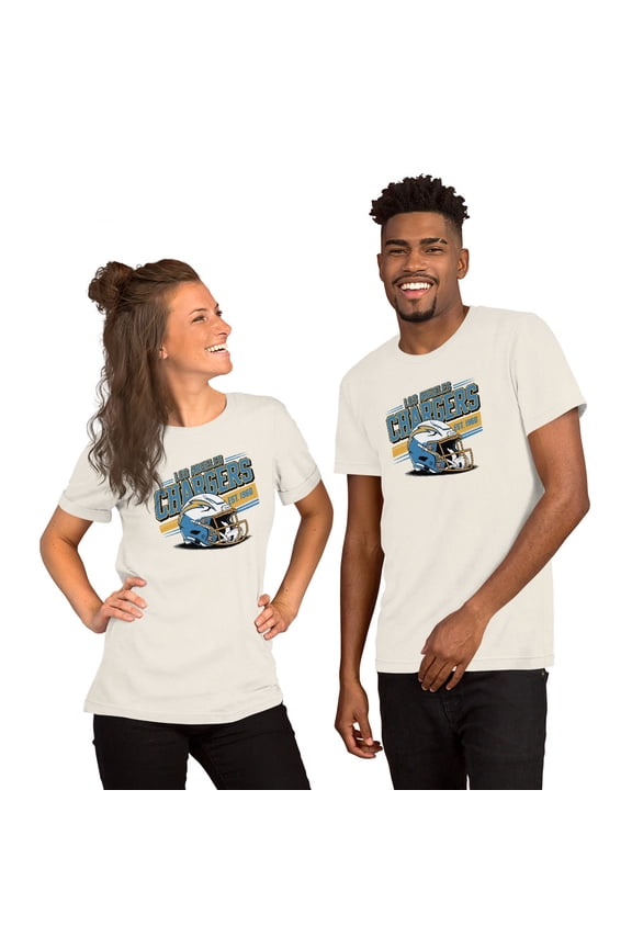 Los Angeles football shirts for women, Ladies Game Day Tee XS-3XL (Vintage White, XS)