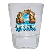 Los Cabos Mexico Design C Souvenir 2 oz Round Shot Glass Clear
