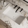 thumbnail image 1 of Los Flexi 28" x 16" Large Undermount Sink Rectangle, Ceramic Vanity Sink with Overflow and Undercounter Installation, 1 of 11