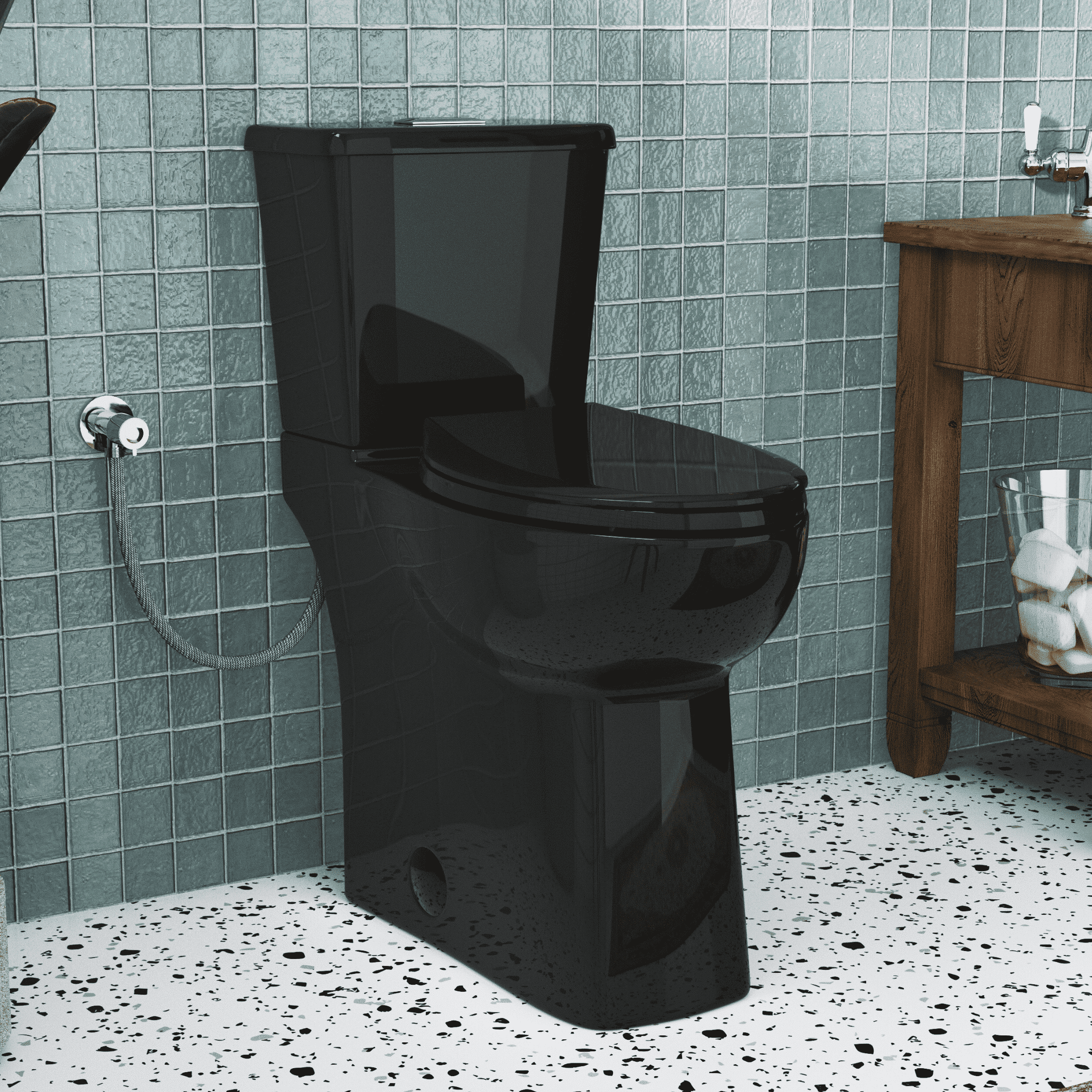 Los Flexi, Two-Piece Toilet, 21 Inch Comfort Height, Elongated Bowl ...