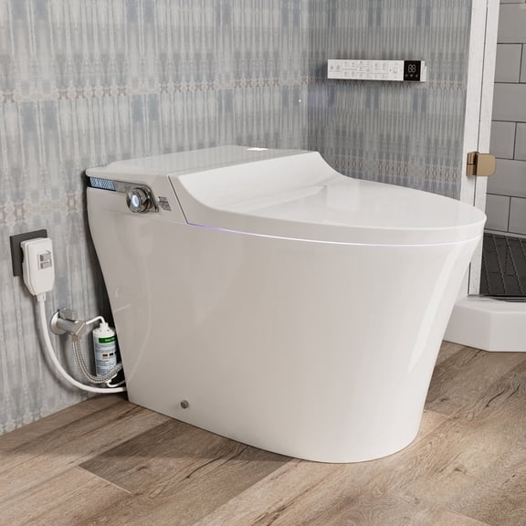 Los Flexi Y2 ADA Smart Toilet with Bidet, 1000g MaP Fast & Quiet Pump Flush, Foam Shield
