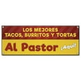 thumbnail image 1 of Los Mejores Al Pastor Tacos Burritos Tortas | 48" X 120" Banner | Heavy Duty 13oz. Outdoor Vinyl Single Sided With Grommets | Made in The USA, 1 of 4