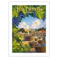 thumbnail image 1 of Los Olivos District - Santa Ynez Valley - California Vineyards Wine Country Art by Kerne Erickson - Fine Art Matte Paper Print (Unframed) 18x24in, 1 of 4