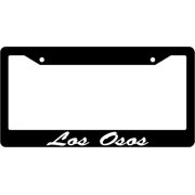 Los Osos Script Black Plastic License Plate Frame EBS