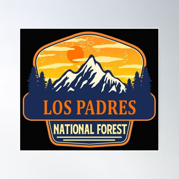 Los Padres National Forest Poster Wall Art, Modern Wall Decor, 16x16 UNFRAMED