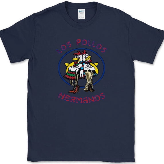 Los Pollos Hermanos T-Shirt Gildan Funny TV Show Humor Tee - Navy, 3XL