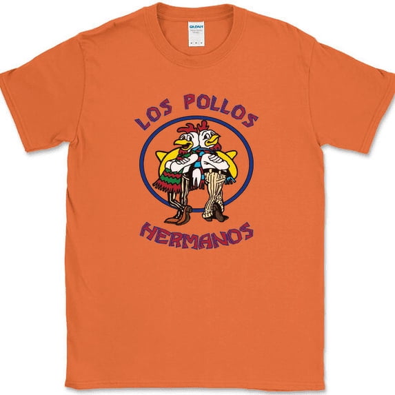 Los Pollos Hermanos T-Shirt Gildan Funny TV Show Humor Tee - Orange, 3XL