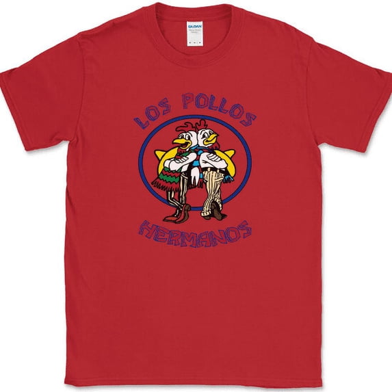 Los Pollos Hermanos T-Shirt Gildan Funny TV Show Humor Tee - Red, 4XL
