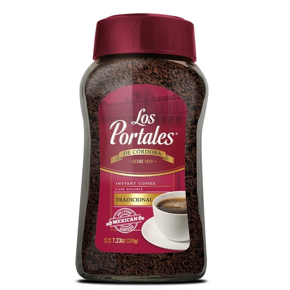 Los Portales De Cordoba, Mexican Traditional Instant Coffee, 100% Pure, Veracruz Mexico - Caf soluble Los Portales de Crdoba Tradicional 200gr