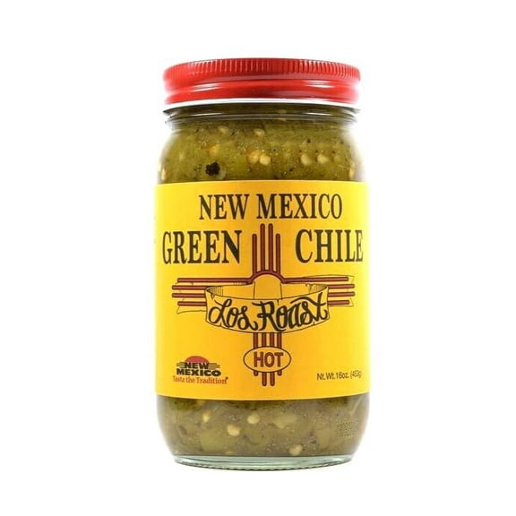 Los Roast Green Chile New Mexico Hot 16 oz (Pack of 6)