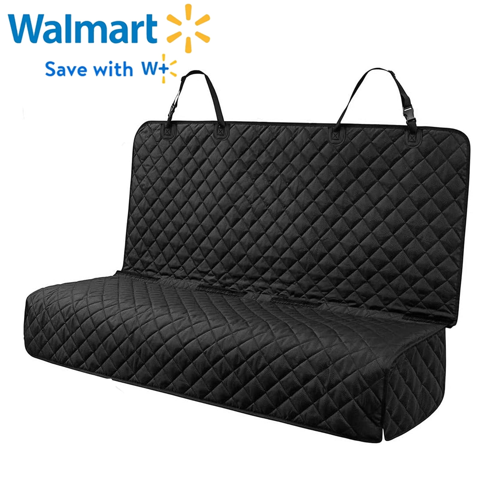 LosFong Waterproof Scratchproof Pet Bench Seat Covers for Cars, Trucks, SUVs, Nonslip Durable Back Seat Cover for Dogs, Washable Backseat Protection, Black