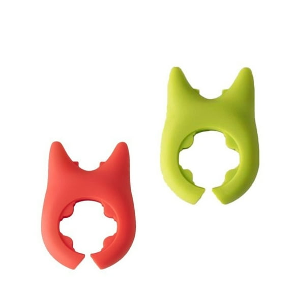 Lose Money Clearance!2 Pcs Spoon Pot Pan Holder Spatula Bracket Clips Heat Resistance Non Slip Silicone Pot Spoon Holder Pot Clip Holder Fun Cartoon Spoon Rest for Pot Kitchen Gadget