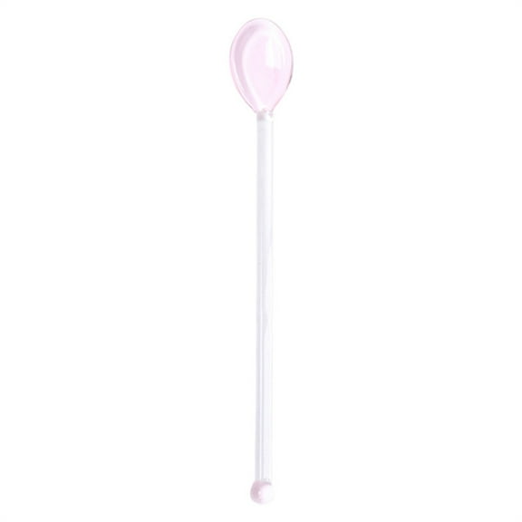 Lose Money Clearance!Glass Mixing Spoon Heat Glass Spoons Glass Stirring Spoon Rod Glass Teaspoons Stirring Spoons for Sugar Tea Coffee Cold Ice Spoon Drink Fruit S