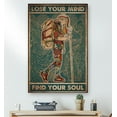 thumbnail image 1 of Lose Your Mind Find Your Soul Poster Hiking Poster Hippie Girl Poster Adventure Poster Hiking Girl Poster Print Sport Lover Gift 24 x 36 Inch Poster, 1 of 4