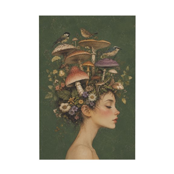Lose Your Mind Find Your Soul Woman Vintage Inspirational Retro Art Canvas Wall Art for Home Office Cafe Bar 16x24in