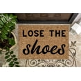 thumbnail image 1 of Lose the Shoes v3 | No Shoes | Housewarming Gift | Custom Doormat Closing Gift | Welcome Doormat | Front Door | Funny Door Mat Gift, 1 of 2