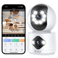 thumbnail image 1 of Losei 2.5K Indoor Security Camera,Dual Lens 360° Cameras for Home Security Indoor with Motion Detection Alert, Pet Camera with 2 Way Audio, Baby Monitor-Night Vision, 1 of 8