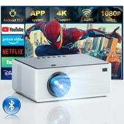 Losei 5G/2.4G WiFi Bluetooth Projector, 16000Lux 4K Support Movie Projector, HiFi Speaker 4P Keystone Correction 300"Display compatible with TV Stick,Phone,HDMI/USB/TF/AVIAUX
