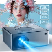 Losei 5G/2.4G WiFi Bluetooth Projector, 16000Lux 4K Support Movie Projector with HiFi Speaker 4P Keystone Correction 300Display Compatible with TV Stick,Phone,HDMI/USB/TF/AV/AUX