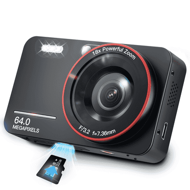 Losei 64MP 4K Digital Camera, 2.8" Screen 18X Digital Zoom Anti Shake Compact Retro Camera, Vlogging Camera for Kids Teens Seniors with 32GB Card（Black）