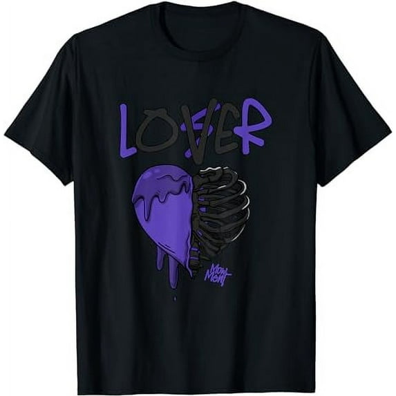 Loser Lover Dripping Black Field Purple 12s Matching T-Shirt