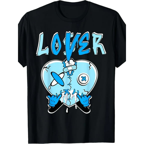 Loser Lover Light Blue Drip Heart Matching Outfit Men Women T-Shirt
