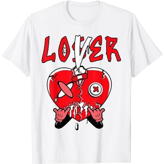 Loser Red Lover Drip Heart Matching White Tee For Men Women T-Shirt