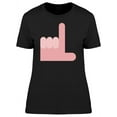 thumbnail image 1 of Loser Sign Doodle Hand T-Shirt Women -Image by Shutterstock, Female Medium, 1 of 2