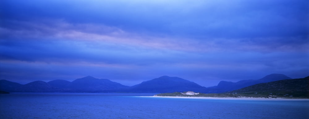 Losgaintir Beach Harris Scotland Canvas Art - Lizzie Shepherd Design Pics (34 x 13)