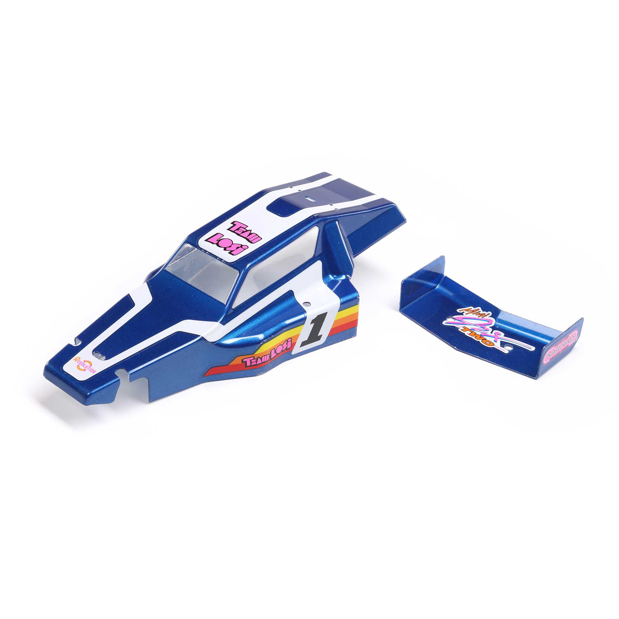 LOSI Body & Wing Mini JRX2 – Carrozzeria E Ala Blu Per Modellismo RC
