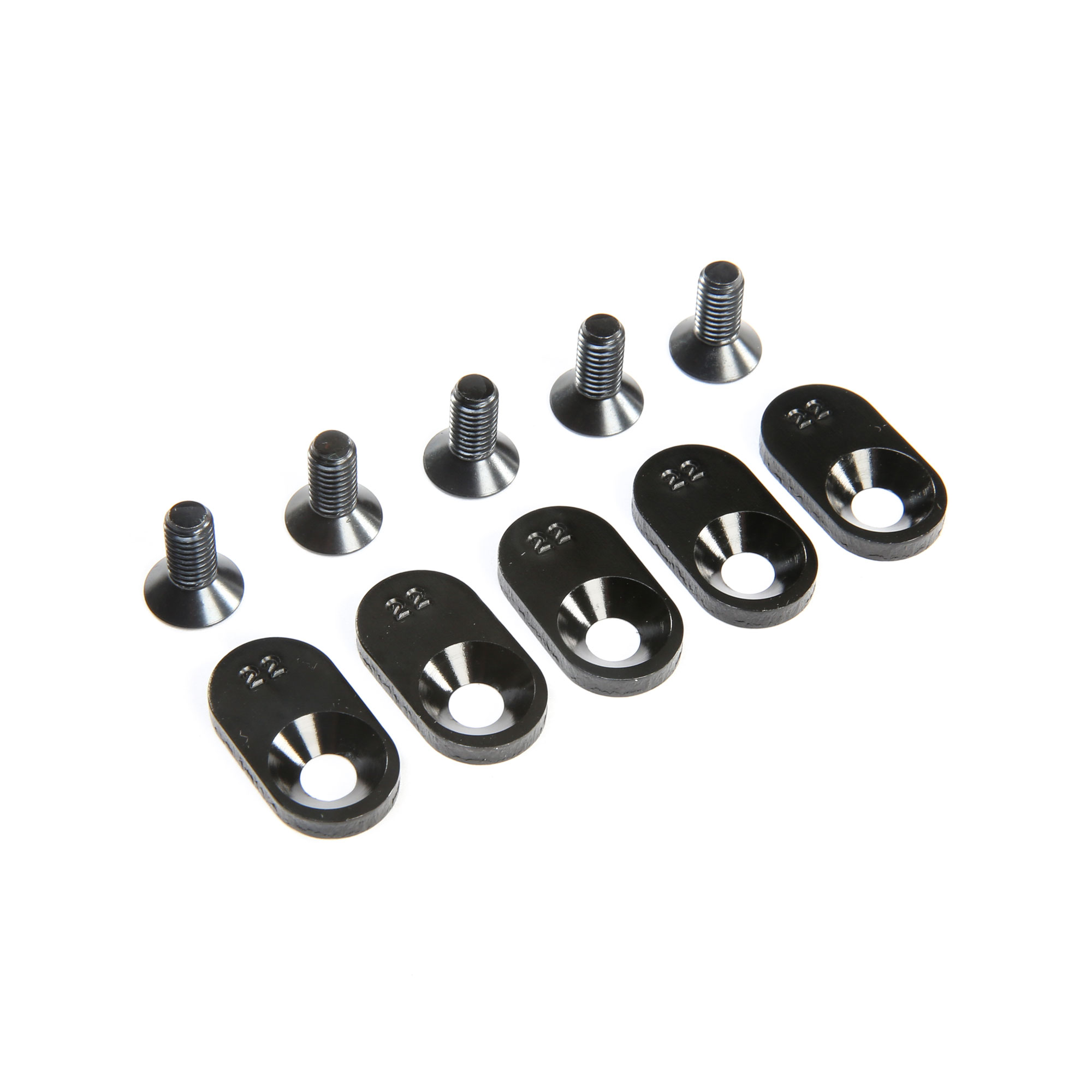 Losi EngineMntInsert&Screws BLK 22T5 5ive-T 2.0 LOS252107 Gas Car/Truck ...