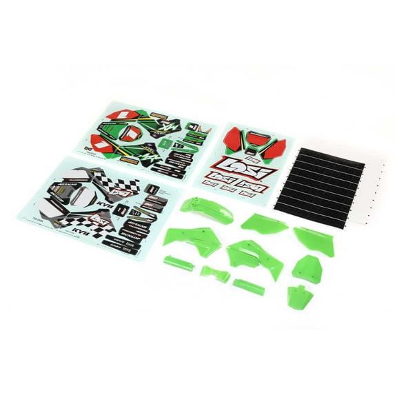 Losi Green Plastics w/Wraps PM-MX/SM LOS260002 Elec Car/Truck Replacement Parts