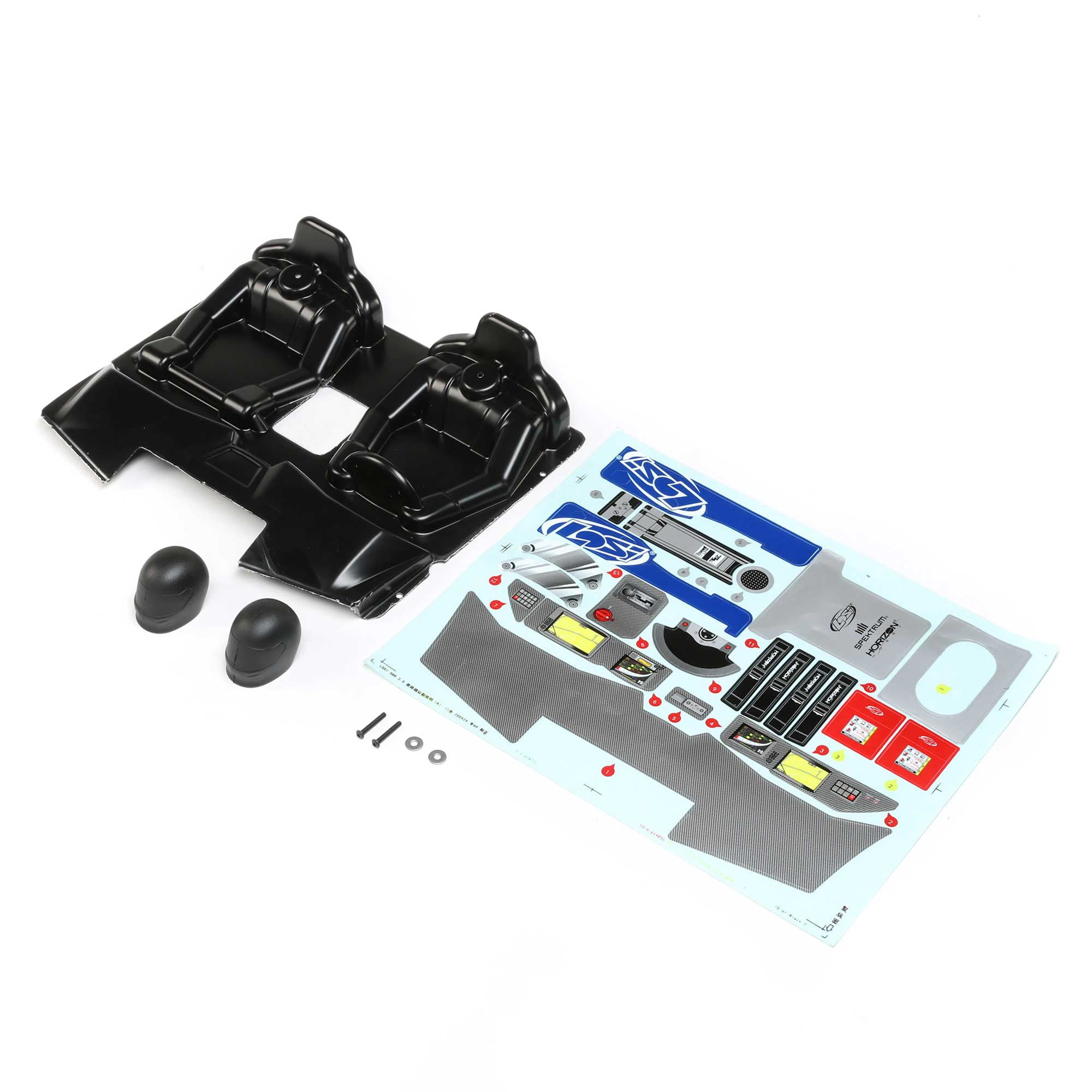 Losi Interior Set w/Helmets Clear SBR 2.0 LOS250047 Car/Truck Bodies ...