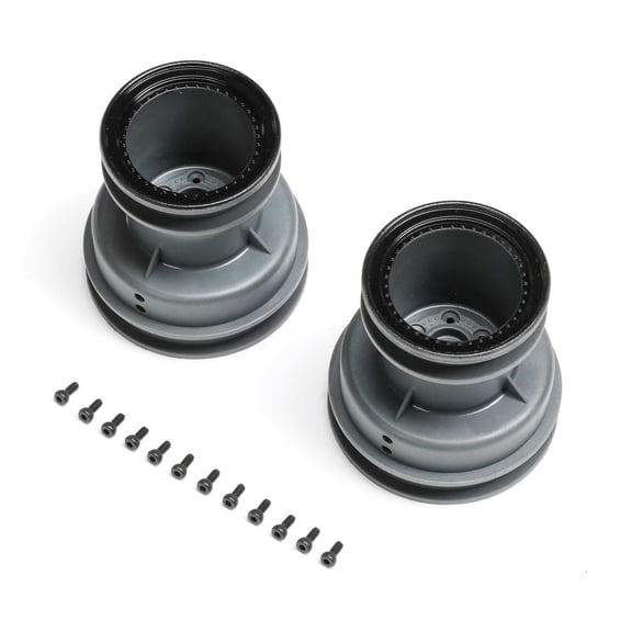 Losi MT Wheel Black Beadlock Lt Grey2 Mini LMT LOS-2059