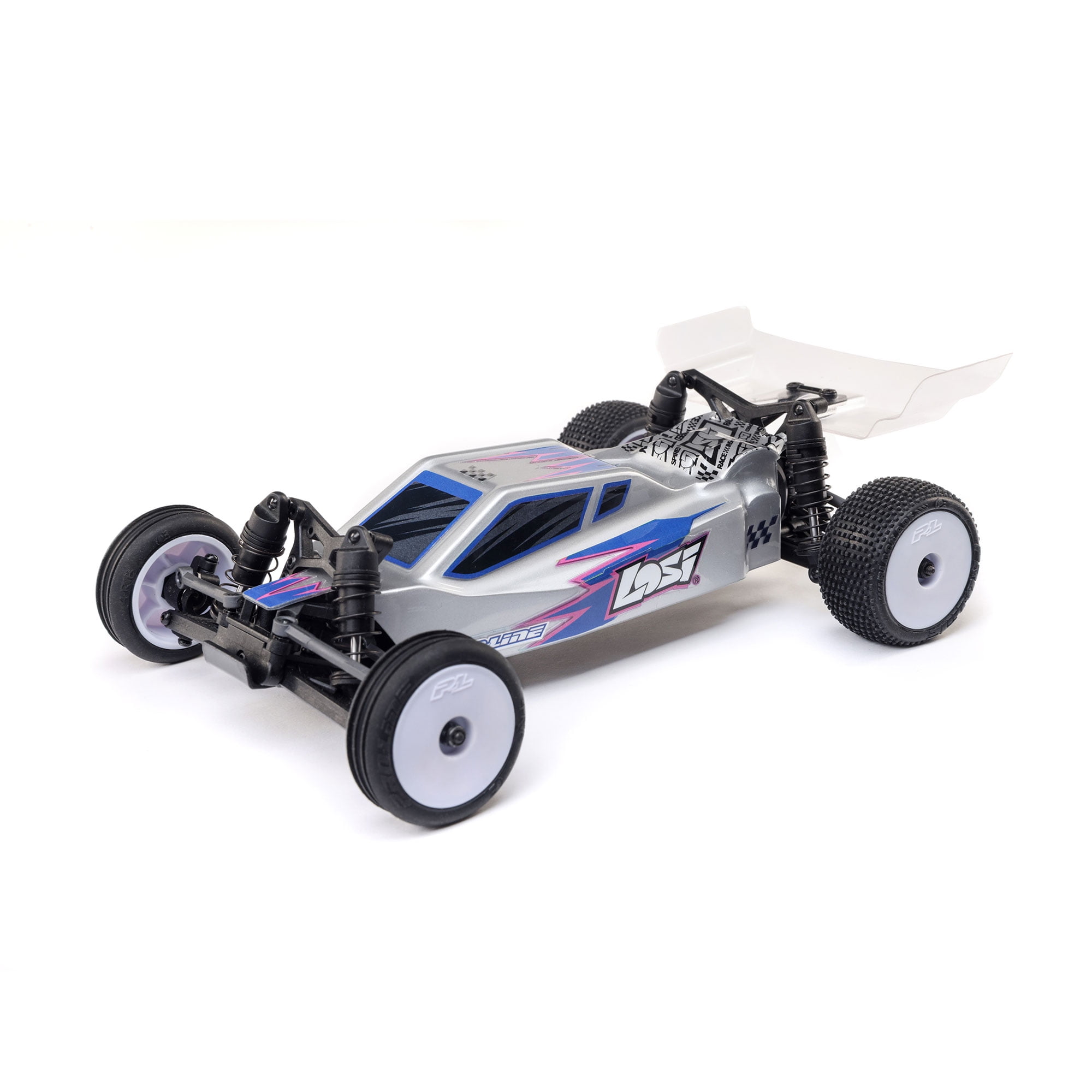 Losi Micro-B 2 Wheel Drive Buggy Silver RTR LOS00007T2 - Walmart.com