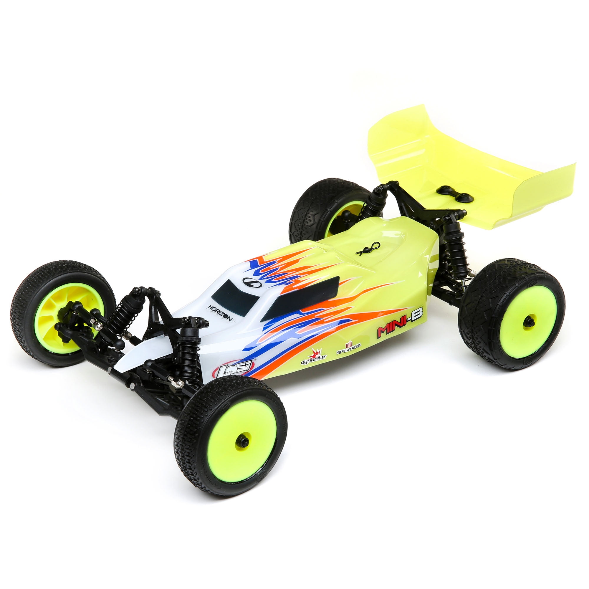 Losi Mini-B RTR 1/16 2WD バギー - イエロー/ホワイト Losi RC Car 1/16 Mini-B Brushed RTR Ready-To-Run no
