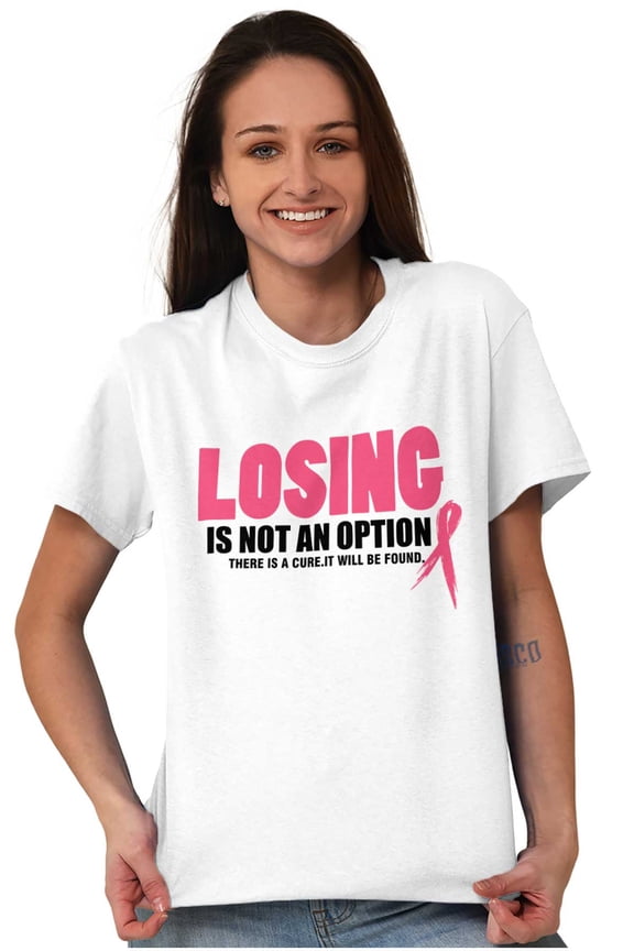 Losing Not Option Cure Will Be Found Women's Plus Size Graphic Tee Brisco Brands 2X