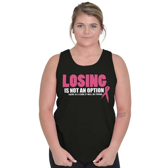 Losing Not Option Cure Will Be Found Womens Plus Size Graphic Tank Top Brisco Brands 2X