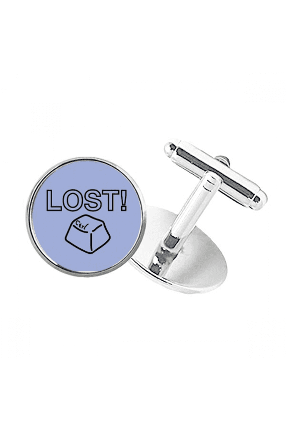 Loss Keyboard Control Effects Round Button Cuff Clip Stud Cufflinks