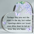 thumbnail image 1 of Loss of Loved One Acrylic Keepsake, Sympathy Gifts for Loss of Loved One, Purple Floral Decoration Heart-shaped Acrylic Plaque Desk Decor, Funeral Remembrance Decor Plaque, 1 of 6
