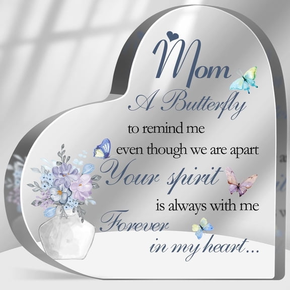 Loss of Mom Sympathy Gift, Memorial Gifts for Loss of Mother Acrylic Keepsake, In Memory Of Loved One Sign, Grief Bereavement Remembrance Sign Plaque Decor