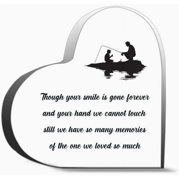Loss Of Dad In Memory Of Loved Decor Acrylic Heart Gifts Sign Office Art Decorations 4X4In